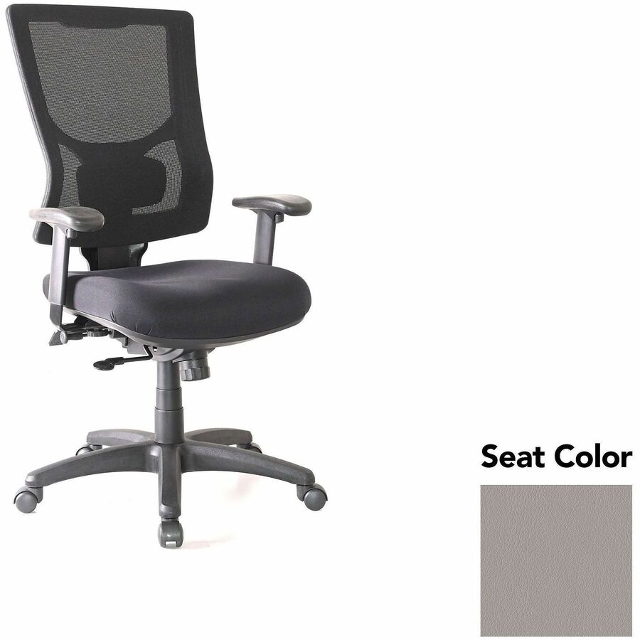 Lorell Conjure High-Back Office Chair - Castillo Metal Seat Color - Mesh Back Material - High Back - Armrest - 1 Each