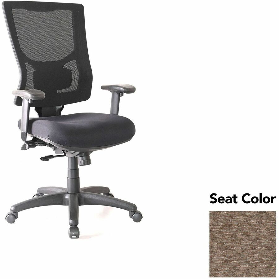 Lorell Conjure High-Back Office Chair - Fuse Malted Seat Color - Mesh Back Material - High Back - Armrest - 1 Each