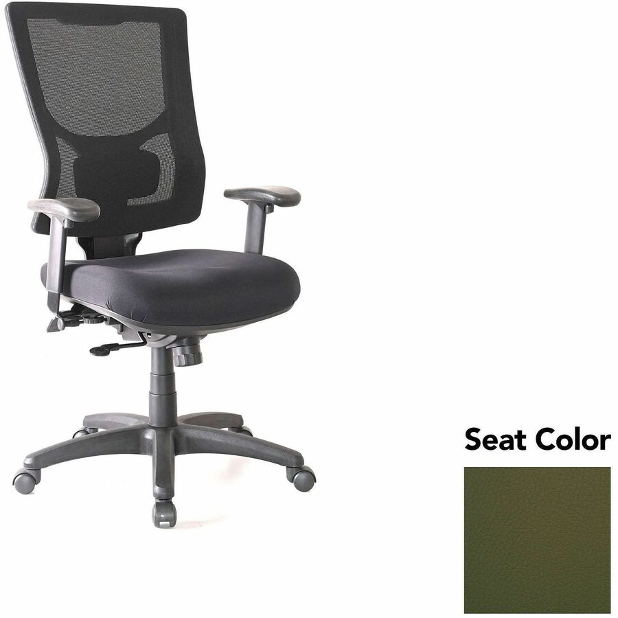 Lorell Conjure High-Back Office Chair - Canyon Fern Seat Color - Mesh Back Material - High Back - Armrest - 1 Each