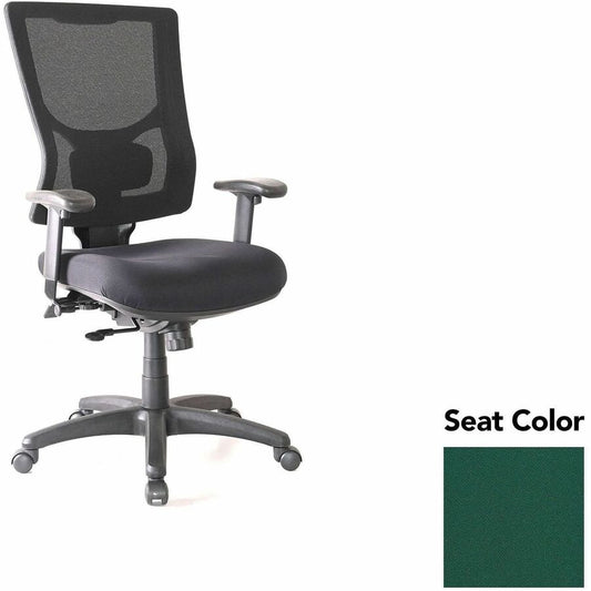 Lorell Conjure High-Back Office Chair - Forte Chive Seat Color - Mesh Back Material - High Back - Armrest - 1 Each