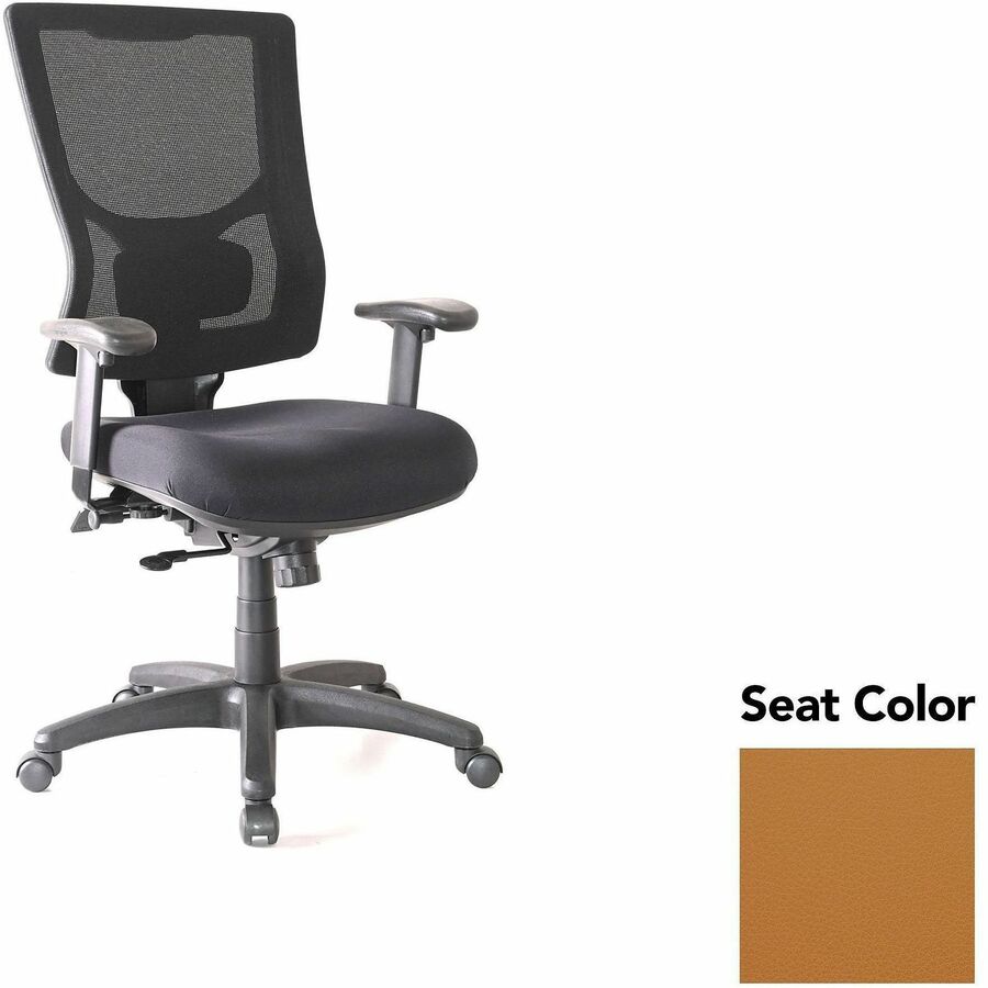 Lorell Conjure High-Back Office Chair - Canyon Nutmeg Seat Color - Mesh Back Material - High Back - Armrest - 1 Each