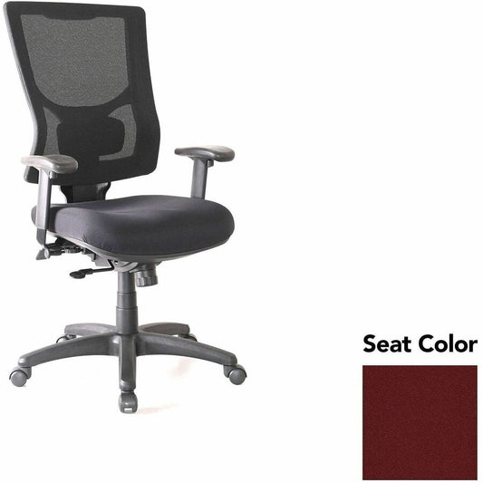 Lorell Conjure High-Back Office Chair - Forte Port Seat Color - Mesh Back Material - High Back - Armrest - 1 Each