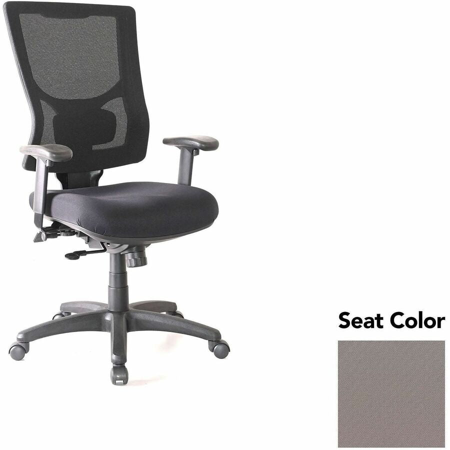 Lorell Conjure High-Back Office Chair - Insight Fossil Seat Color - Mesh Back Material - High Back - Armrest - 1 Each