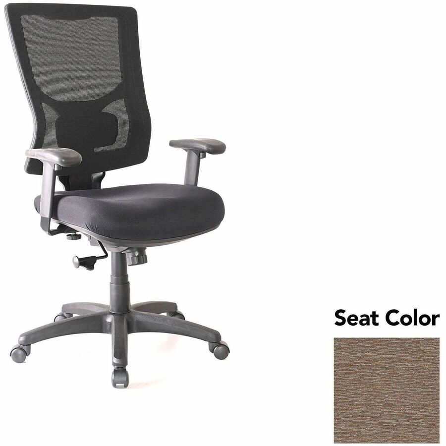 Lorell Conjure High-Back Swivel/Tilt Office Chair - Fuse Malted Seat Color - Polyurethane Foam Seat Material - Mesh Back Material - High Back - Armrest - 1 Each