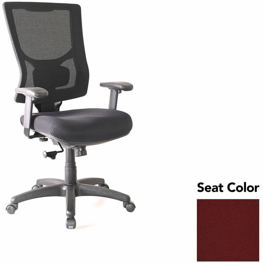 Lorell Conjure High-Back Swivel/Tilt Office Chair - Forte Port Seat Color - Polyurethane Foam Seat Material - Mesh Back Material - High Back - Armrest - 1 Each