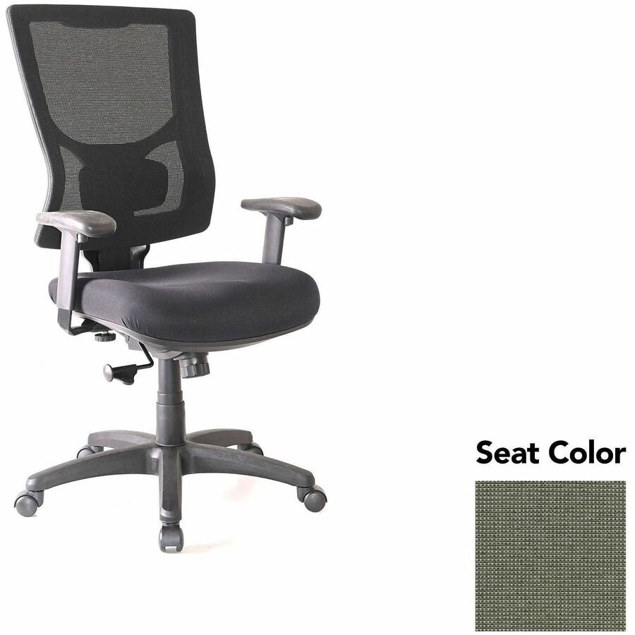 Lorell Conjure High-Back Swivel/Tilt Office Chair - Shire Sage Seat Color - Polyurethane Foam Seat Material - Mesh Back Material - High Back - Armrest - 1 Each