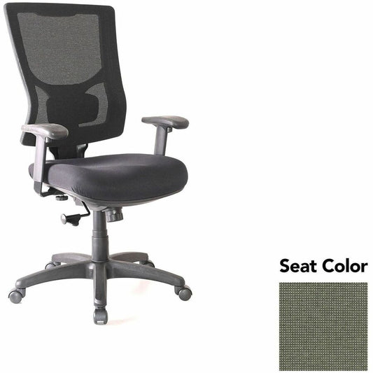 Lorell Conjure High-Back Swivel/Tilt Office Chair - Shire Sage Seat Color - Polyurethane Foam Seat Material - Mesh Back Material - High Back - Armrest - 1 Each