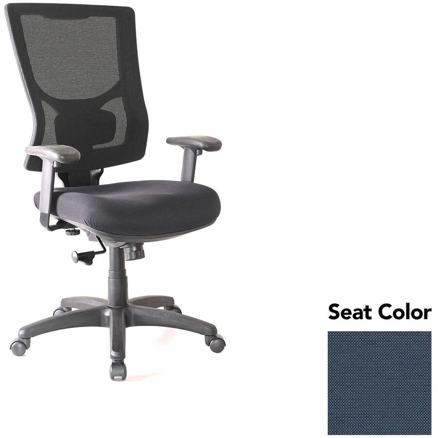 Lorell Conjure High-Back Swivel/Tilt Office Chair - Shire Chesapeake Seat Color - Polyurethane Foam Seat Material - Mesh Back Material - High Back - Armrest - 1 Each