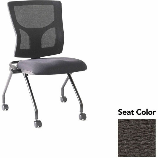 Lorell Conjure Mesh Training Chairs - Fuse Pepper Seat Color - Polyurethane Foam Seat Material - Mesh Back Material - 2 / Carton