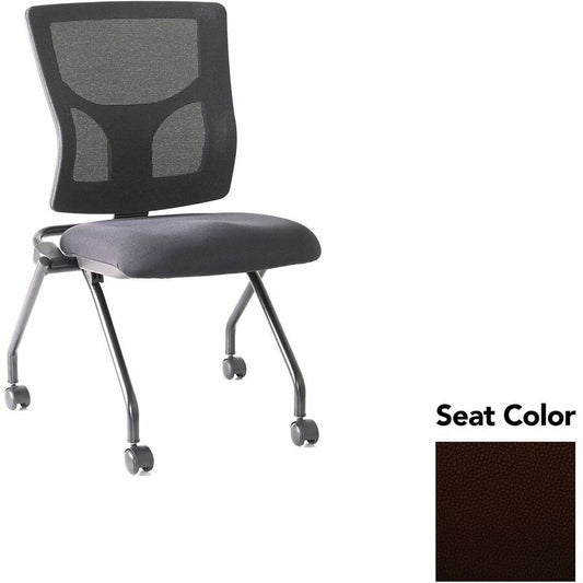 Lorell Conjure Mesh Training Chairs - Canyon Nightfall Seat Color - Polyurethane Foam Seat Material - Mesh Back Material - 2 / Carton