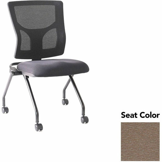 Lorell Conjure Mesh Training Chairs - Fuse Malted Seat Color - Polyurethane Foam Seat Material - Mesh Back Material - 2 / Carton