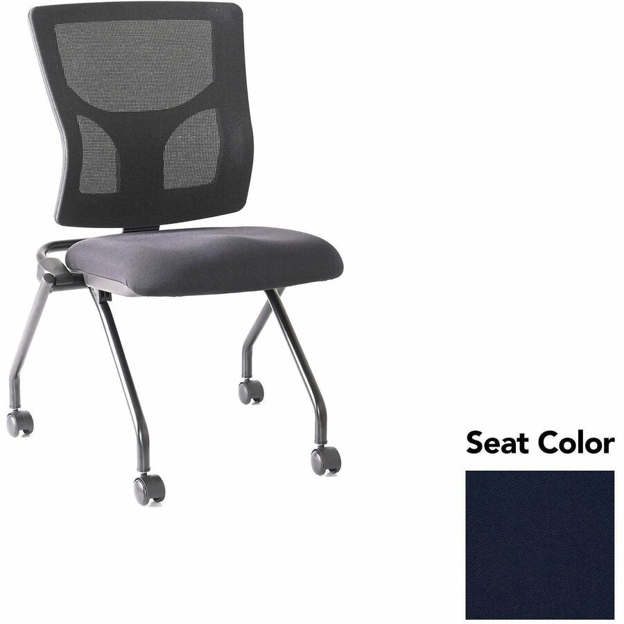 Lorell Conjure Mesh Training Chairs - Forte Cadet Seat Color - Polyurethane Foam Seat Material - Mesh Back Material - 2 / Carton