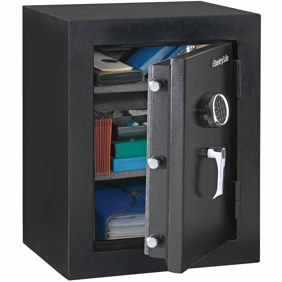 Master Lock Fire/Water Digital Safe - 3.39 ft� - Digital, Programmable Lock - Pry Resistant, Water Resistant, Fire Resistant, Scratch Resistant - for Document, Home, Office - Overall Size 27.8" Height x 21.7" Width x 19" Depth - Black - Steel