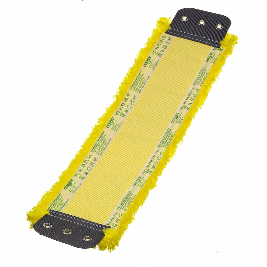 Unger SmartColor Micro Mop - 16" Length - Anti-bacterial, Heavy Duty, Durable, Reusable, Washable - MicroFiber - Yellow - 1 Each