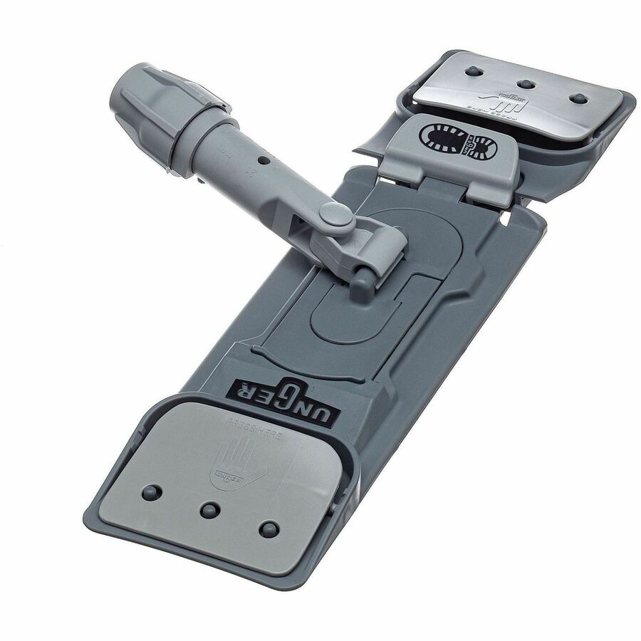 Unger EZ Flat Mop Holders - Pivot - Gray - Plastic - 1 Each