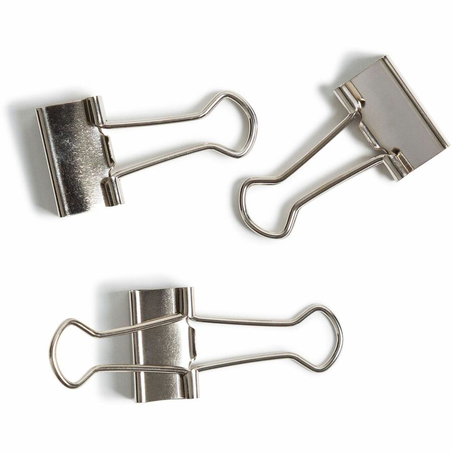 U Brands Binder Clip - Small - 75 Sheet Capacity - for Office, Home, Classroom, Project - Acid-free, Non-magnetic, Non-toxic - Silver - 72 / Pack