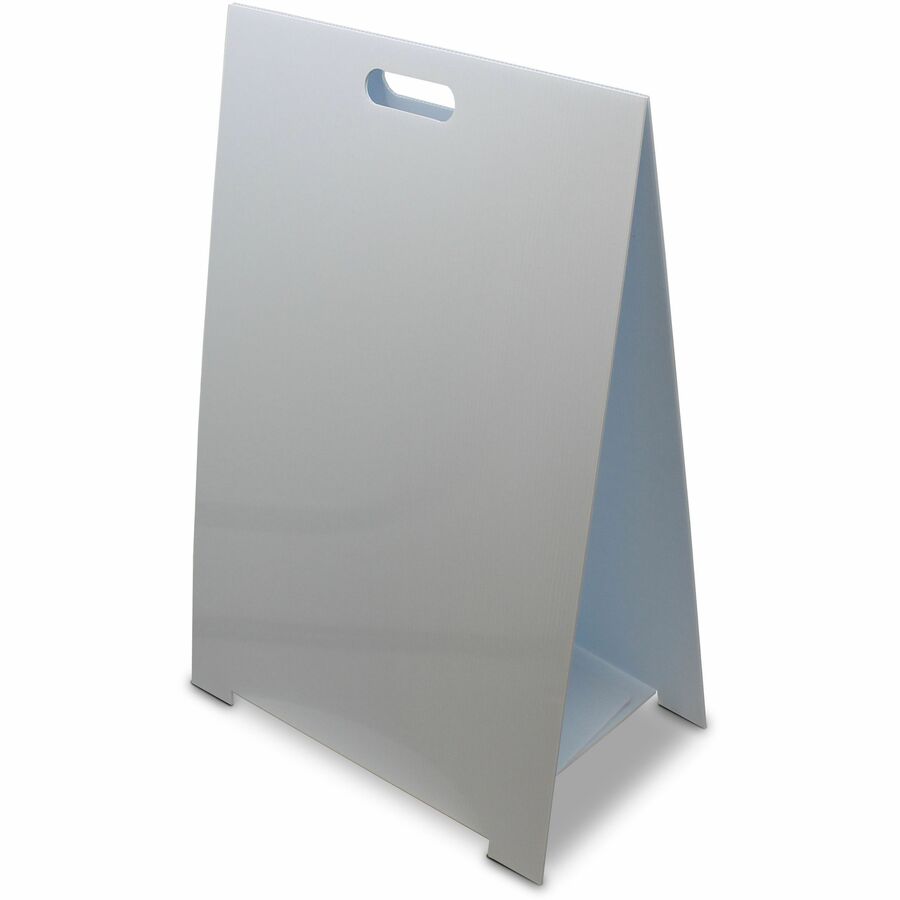 Flipside Premium Dry-Erase Marquee Easel - White Corrugated Plastic Surface - Sturdy, Lightweight, Foldable, Handle, Ghost Resistant - Assembly Required - 1 Each
