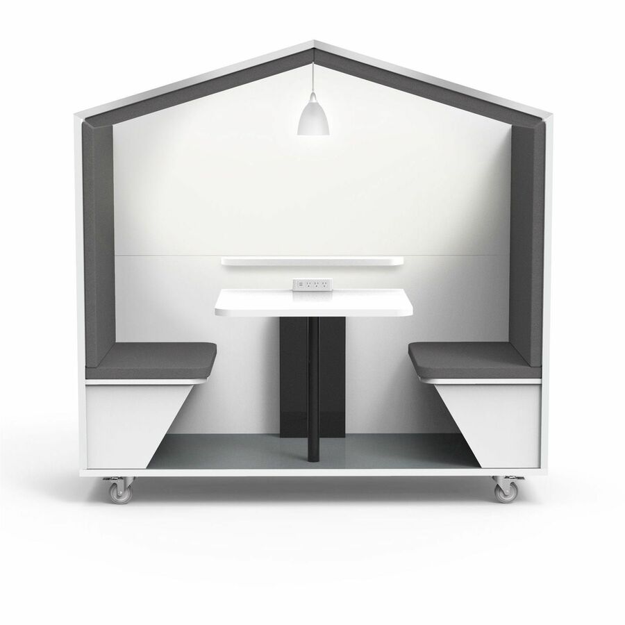 NOOK Huddle - 77" Height x 78" Width x 30.3" Depth - White - 1 Each