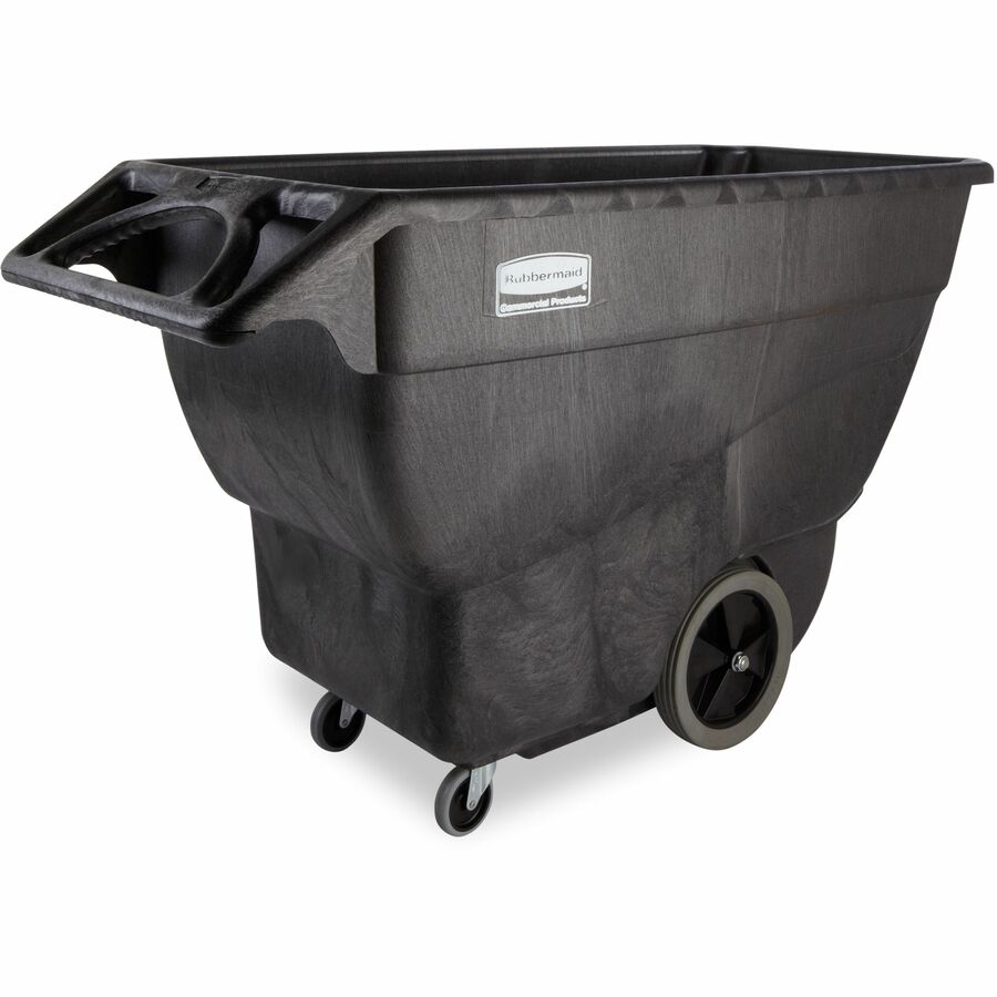 Rubbermaid Commercial Structural Foam Tilt Truck - Steering Wheel Handle - 600 lb Load Capacity - 151.48 gal Volume Capacity - 4 Casters - 1 Each