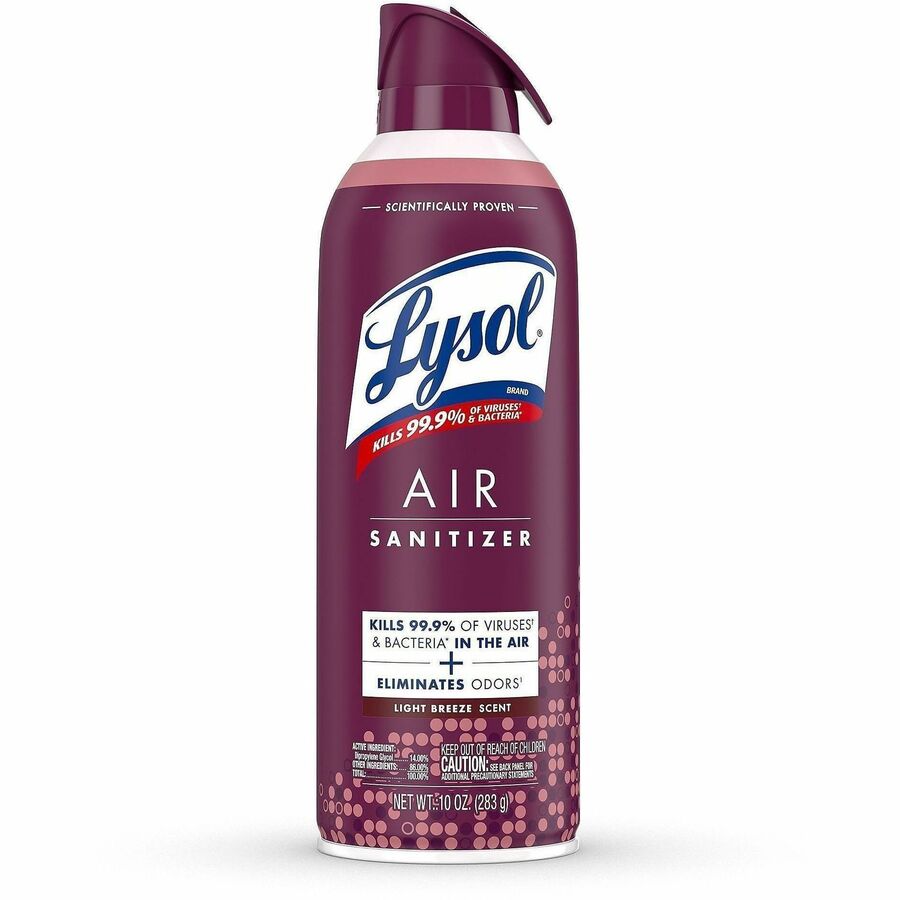 Lysol Air Sanitizer - Spray - 10 fl oz (0.3 quart) - Light Breeze - Antimicrobial, Odor Neutralizer - 1 Each