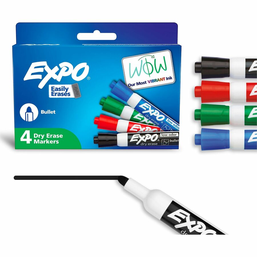 Expo Bold Color Dry-erase Markers - Erasable - Assorted Ink - Dry - 4 / Set