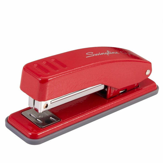 Swingline Cub Compact Stapler - Staples Upto 20 Sheet - Holds Upto 105 Staple - Half Strip - Electric Rio Red - Metal - 1 Each