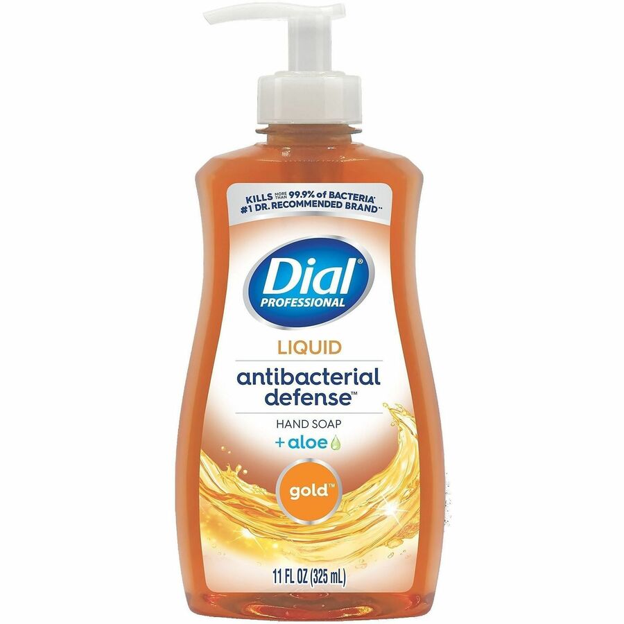 Dial Professional Antibacterial Defense Liquid Hand Soap - Fresh Scent - 11 fl oz - Pump Dispenser - Bacteria Remover - Hand, Household, Skin - Antibacterial - Gold - Cruelty-free, Paraben-free, Phthalate-free, Silicone-free, Sulfate-free - 12 / Carton