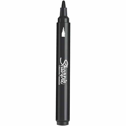 Sharpie Creative Markers - Black Ink - Water Based, Acrylic Based - 6 / Box