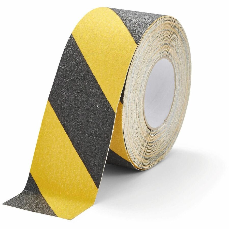 DURABLE Anti-Slip Tape DURALINE GRIP 75 mm color - 16.40 yd Length x 2.95" Width x 27.6 mil Thickness - Yellow, Black - Aluminum, Plastic - Abrasion Resistant, Slip Resistant - For Floor Marking, Ramp, Industrial, Outdoor, Indoor - 1 Roll