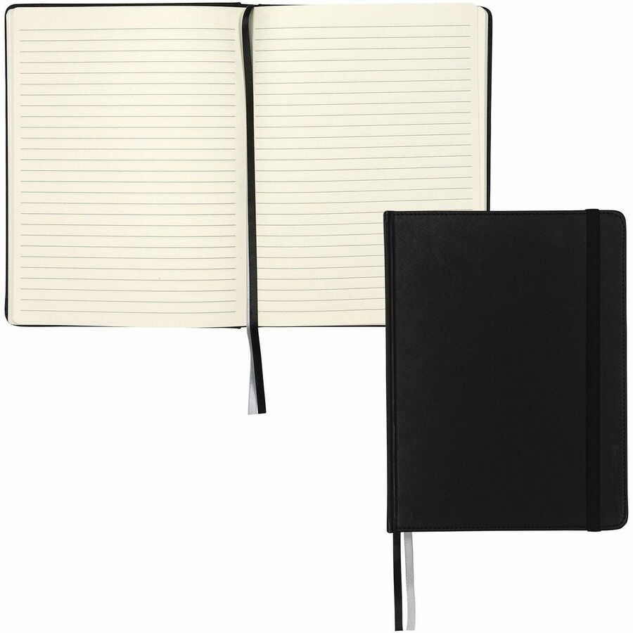 Samsill Classic Hardbound Journal - 120 Sheets - 240 Pages - Hard Bound - Ruled Front Ruling - 10" Height x 7.5" Width - Faux Leather, PU Leather Cover - Durable Cover, Water Resistant, Acid-free Paper, Bookmark, Elastic Closure, Expandable Pocket, Not...