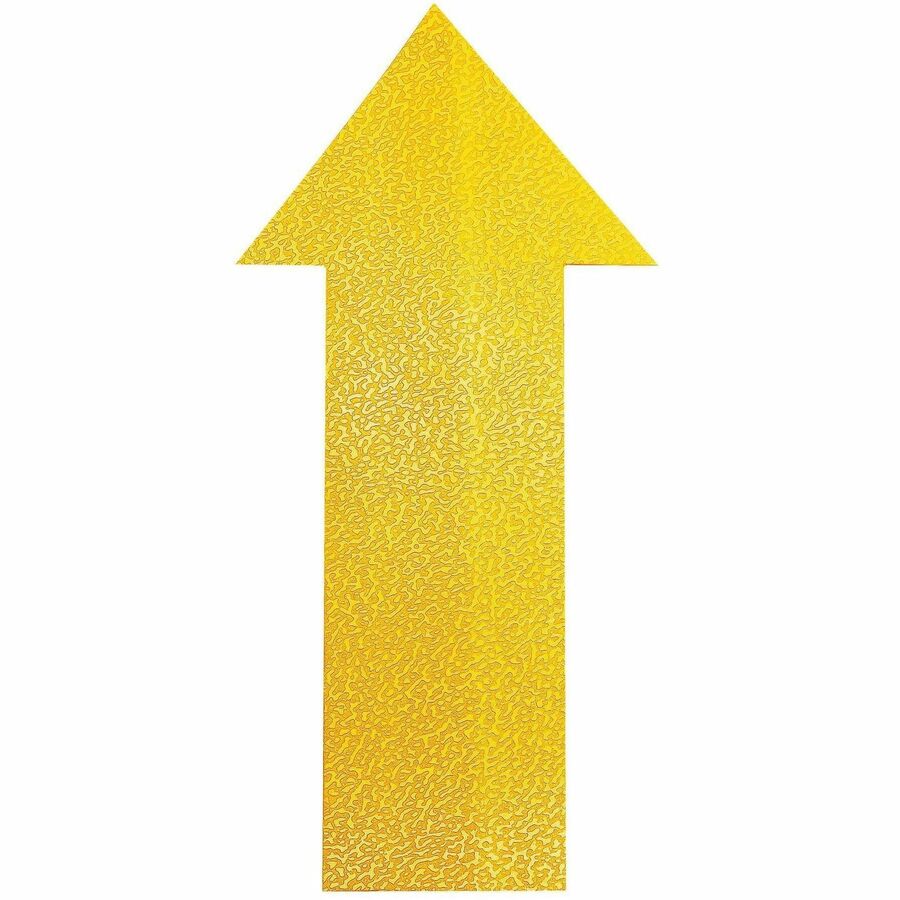 DURABLE Floor Marking Shape: Arrow - 10 PK - 3.9" Width x 7.9" Depth - Arrow Shape - Abrasion Resistant, Permanent Adhesive, Slip Resistant, Easy Installation, Self-adhesive, Durable - Safety, Indoor, Driving Area, Walking Area - Plastic - Yellow - 10...