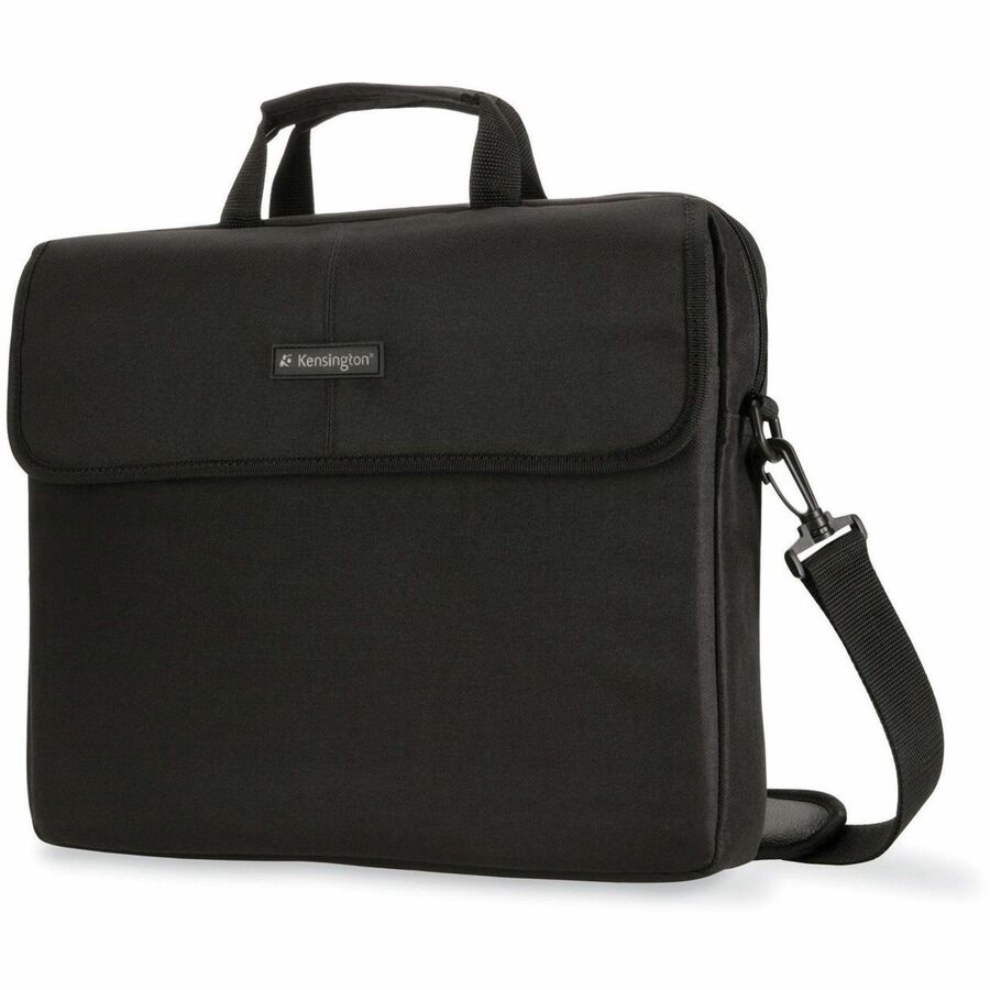 Kensington SP10 Carrying Case (Sleeve) for 15.4" Notebook - Black - Scratch Resistant, Damage Resistant - Polyester Body - Polyester Exterior Material - Shoulder Strap, Handle - 2.5" Height x 12.8" Width x 15" Depth - 1 Each