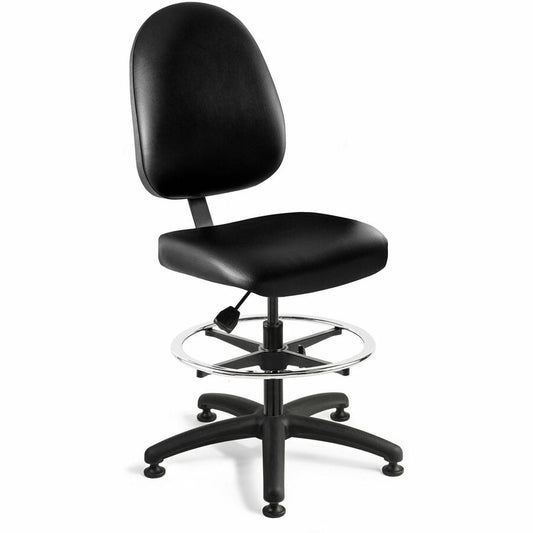 BEVCO Integra Series Chair - Black Seat Color - Vinyl Seat Material - Polypropylene Back Material - High Back - 5-star Base - Black - Foam, Fabric - 1 Each