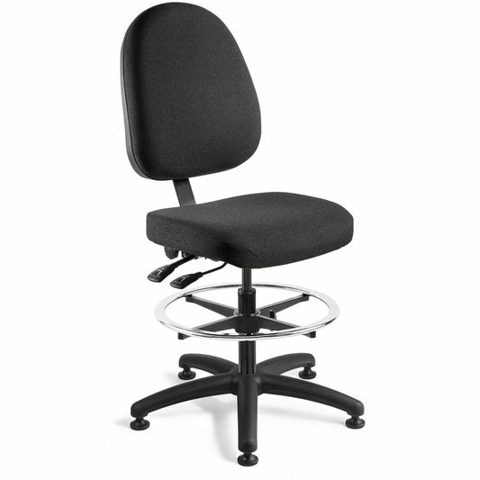 BEVCO Integra Series Chair - Black Seat Color - Fabric Seat Material - Polypropylene Back Material - High Back - 5-star Base - Black - Foam, Fabric - 1 Each