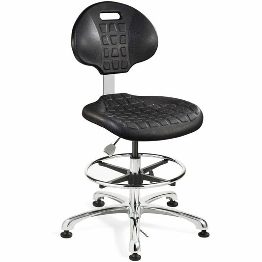BEVCO Everlast Series Chair - Black Seat Color - Polyurethane Seat Material - Black Back Color - High Back - 5-star Base - 1 Each