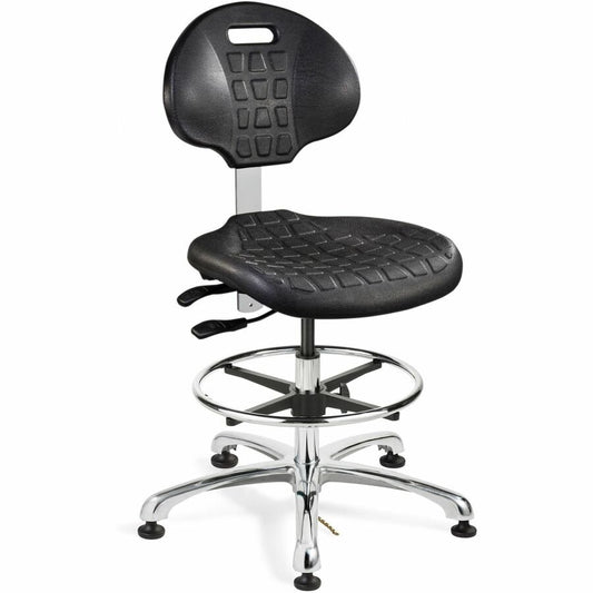 BEVCO Everlast Series Chair - Black Seat Color - Polyurethane Seat Material - Black Back Color - High Back - 5-star Base - 1 Each
