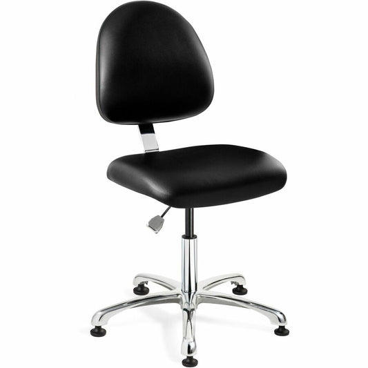 BEVCO Integra Series Chair - Polypropylene Back Material - Mid Back - 5-star Base - Black - Vinyl, Foam - 1 Each