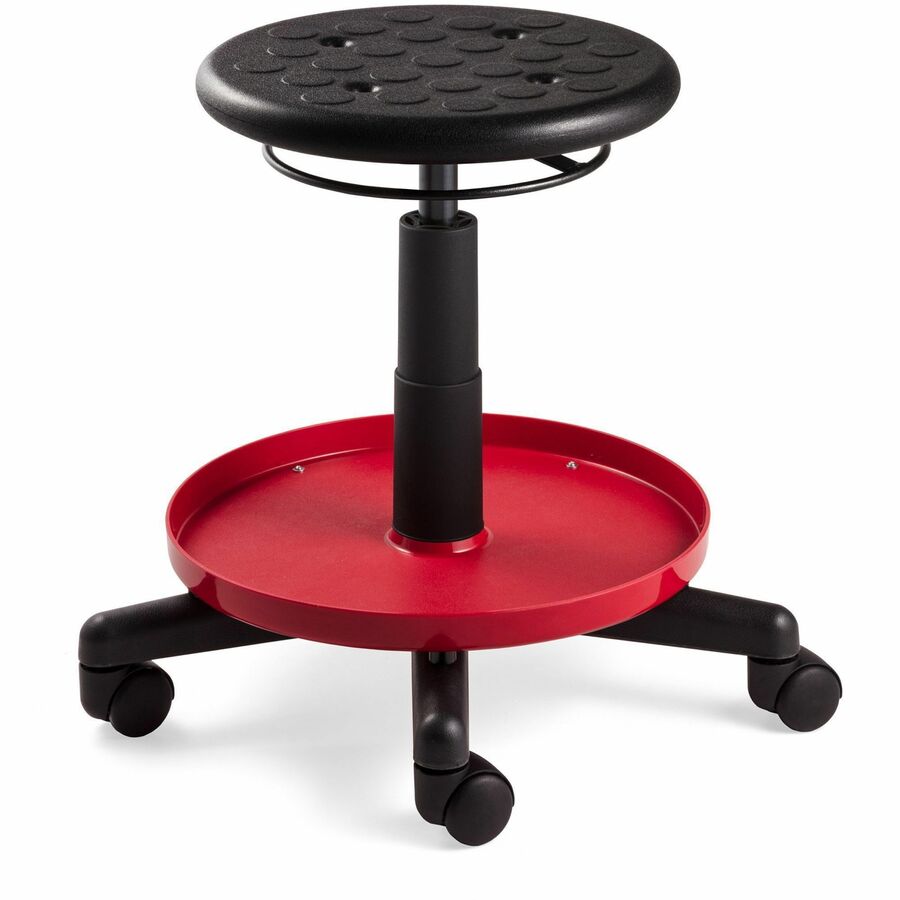 BEVCO Value-Line Repair Stool - Black Seat Color - Polyurethane Seat Material - 5-star Base - 1 Each