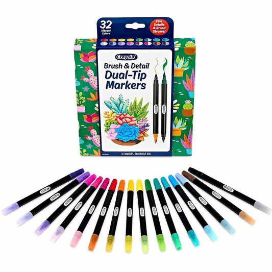Crayola Dual-Ended Markers - Multi Ink - Water Based - 16 / Pack
