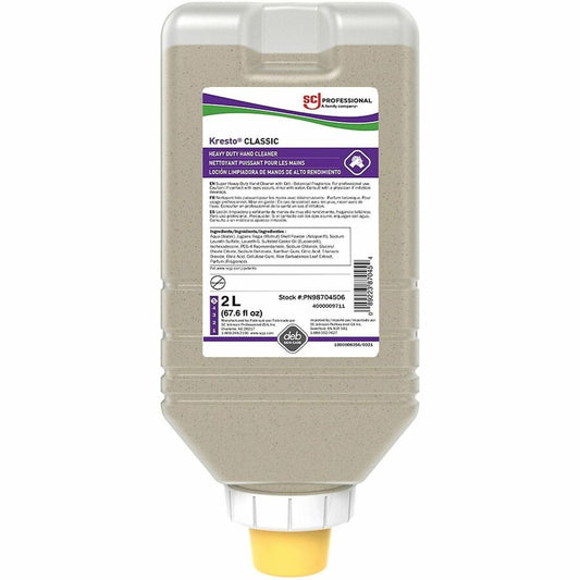 Kresto Super Heavy-Duty Hand Cleaner - 2.11 quart - Grease Remover, Oil Remover, Carbon Remover, Lubricant Remover, Resin Remover - Hand, Skin - Beige - Heavy Duty - 6 / Carton