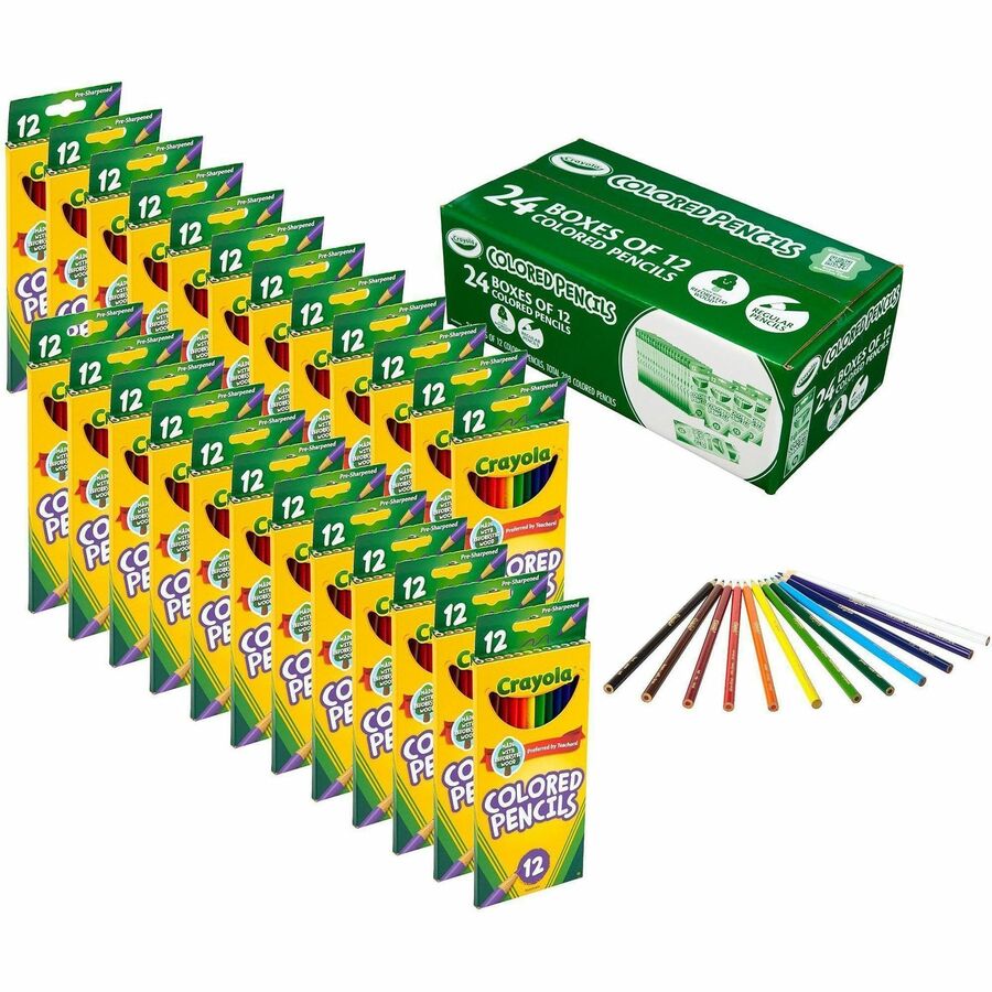 Crayola Bulk Colored Pencils - Multi Lead - 24 / Box