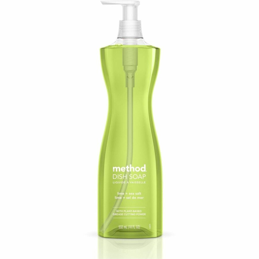 Method Dish Soap Refill - For Sink, Kitchen, Dish, Countertop - Liquid - 18 fl oz (0.6 quart) - Fresh, Lemon, Lime + Seasalt Scent - Recommended For: Grease Remover - Refillable - Light Willow Green