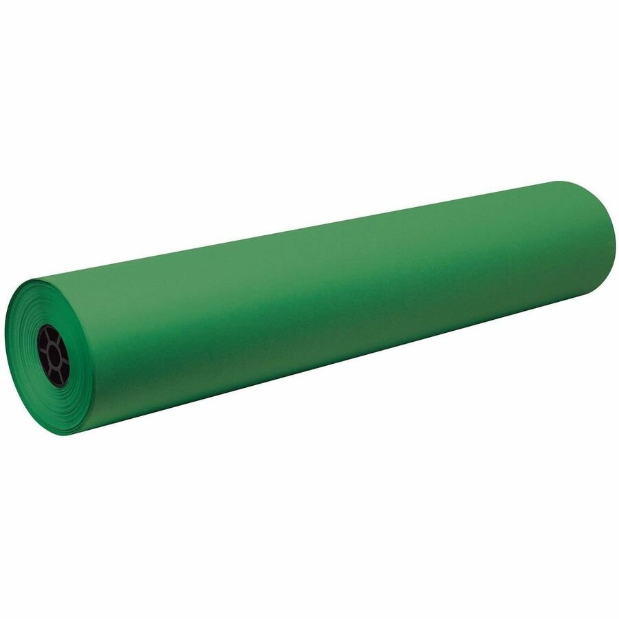 Decorol Flame-Retardant Art Roll - Art, Classroom, Office - 36" x 1000 ft x 7.2" Diameter - Festive Green - Paper - 1 Roll