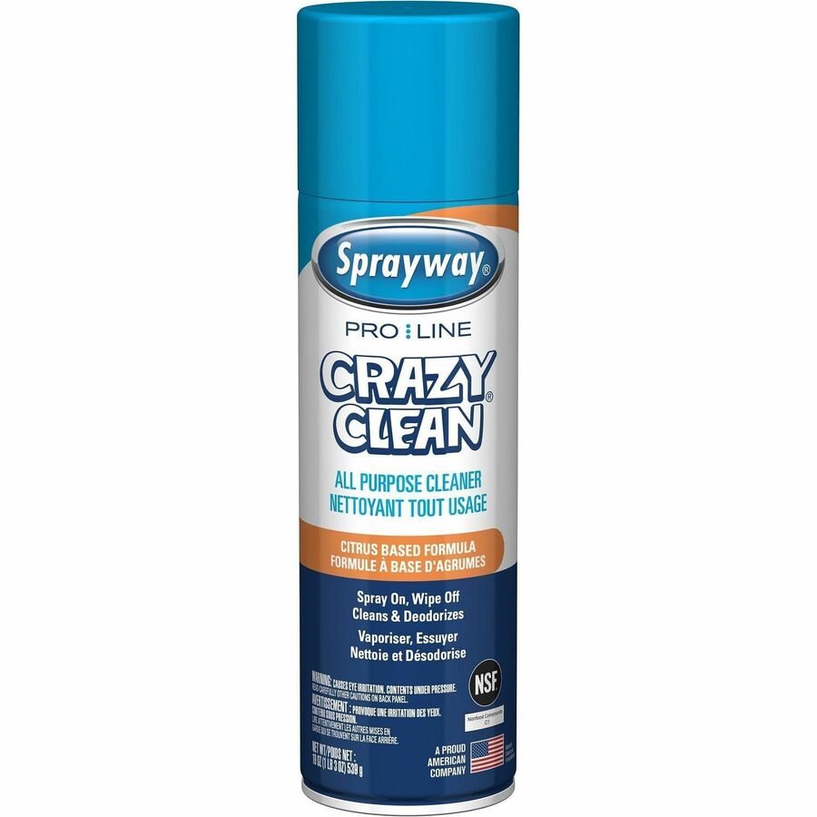 Sprayway ProLine Citrus Crazy Clean Spray - For Washable Surface, Painted Surface, Bathroom - Spray - 19 fl oz (0.6 quart) - Citrus Scent - Recommended For: Fingerprint Remover, Scuff Mark Remover, Grease Remover, Oil Remover, Odor Remover, Soot Remove...