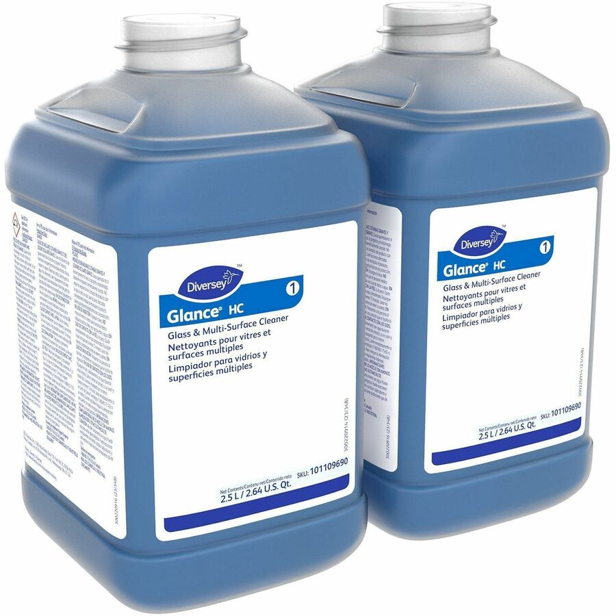 Diversey Care Glance Glass & Multi-Surface Cleaner - For Multi Surface, Glass - Concentrate - 84.5 fl oz (2.6 quart) - Recommended For: Grime Remover, Soap Film Remover, Finger Mark Remover, Smoke Film Remover, Grease Remover - Quick Drying, Streak-fre...