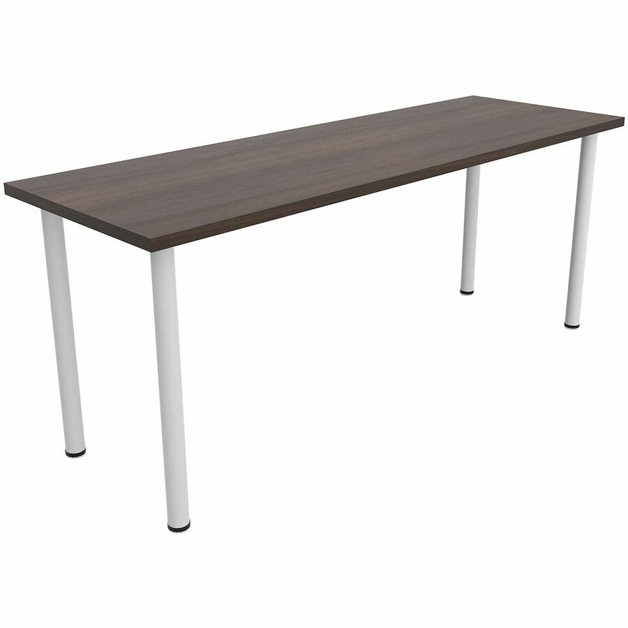 Safco Jurni Multi-Purpose Table with Post Leg & Glides - Laminated Top - Powder Coated Post Leg Base - 29" Height - Multipurpose - Columbian Walnut