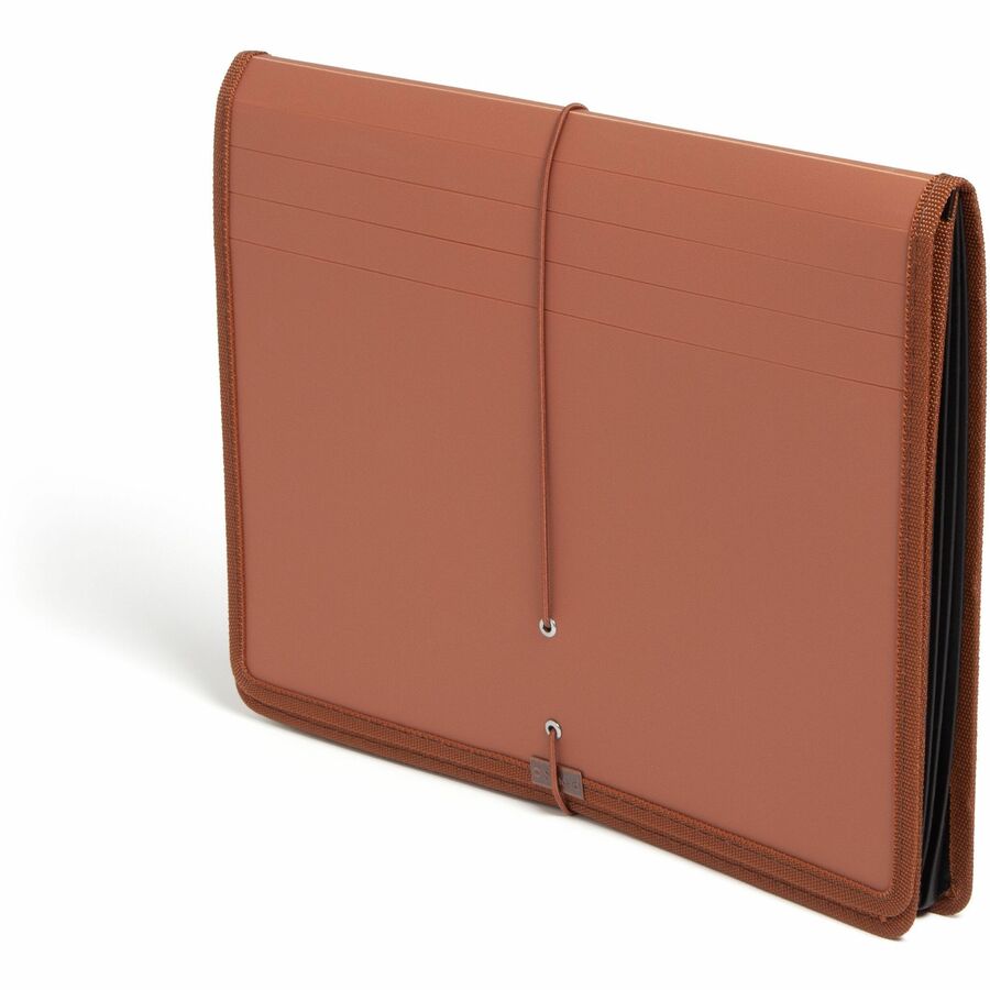 Smead TUFF Letter File Wallet - 8 1/2" x 11" - 1200 Sheets Capacity - 5 1/4" Expansion - Poly, Plastic, Rubber - Redrope - Durable, Tear Resistant, Water Resistant, Reinforced Edges, Reinforced Gusset, Card Holder - 1 Each
