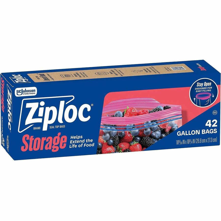 Ziploc&reg, Stand-Up Storage Bags - Storage, Kitchen - 42/Box - 9 / Carton