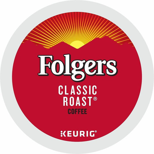Folger K-Cup Classic Roast Coffee - Compatible with Keurig K-Cup Brewer - American - Medium - 24 K-Cup - K-Cup - Classic Roast - 4 / Carton