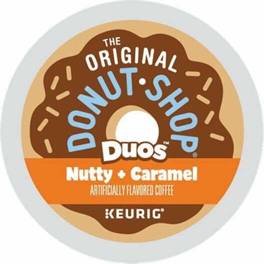 The Original Donut Shop® K-Cup, Pod Duos Nutty + Caramel Coffee - Compatible with Keurig K-Cup Brewer - Medium - 24 K-Cup - K-Cup, Pod - 4 / Carton